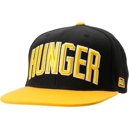 DGK Hunger Black & Yellow Snapback Hat