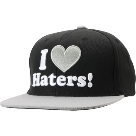 DGK I Love Haters Black Grey Snapback Hat