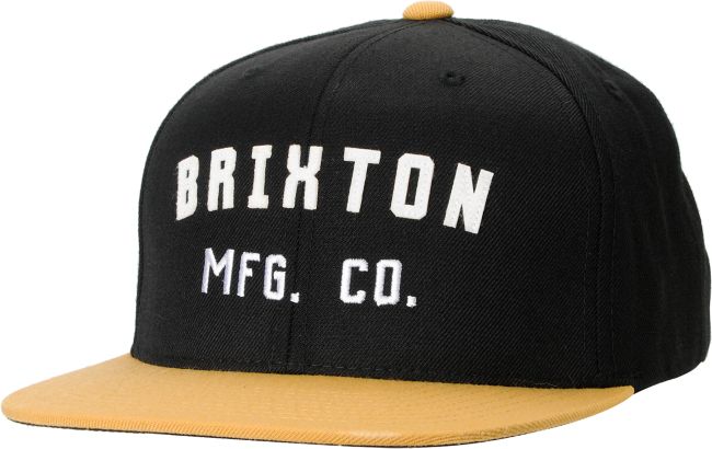 Brixton Arden Black & Yellow Snapback Hat