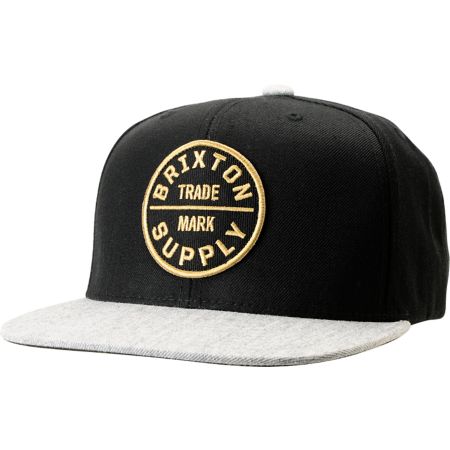 Brixton Oath III Black & Grey Snapback Hat 