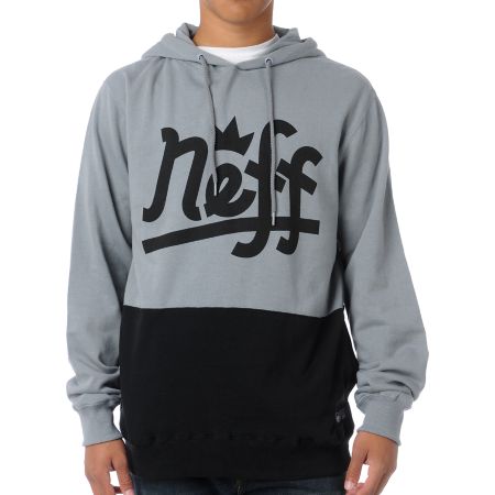 Neff Brooks Grey & Black Pullover Hoodie