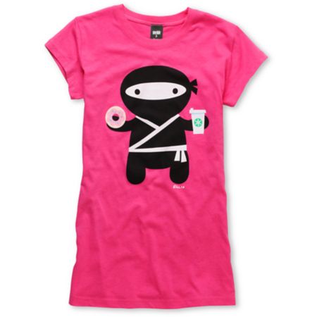 Ralik Ninjalatte Scratch & Sniff Hot Pink Tee Shirt