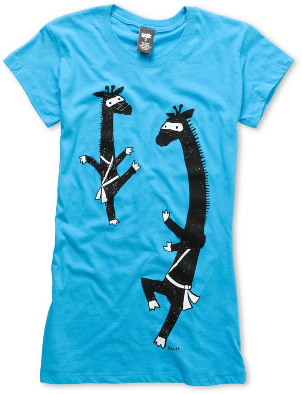 Ralik Ningiraffe Turquoise Tee Shirt