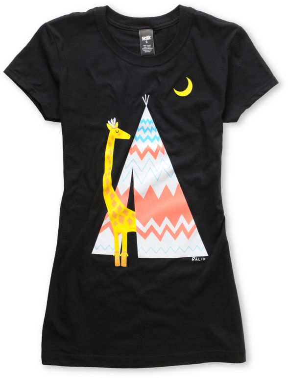 Ralik Teepee Glow In the Dark Black Tee Shirt