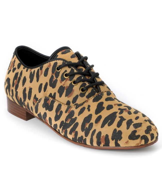 Obey x Generic Surplus Dury Leopard Print Suede Girls Shoe