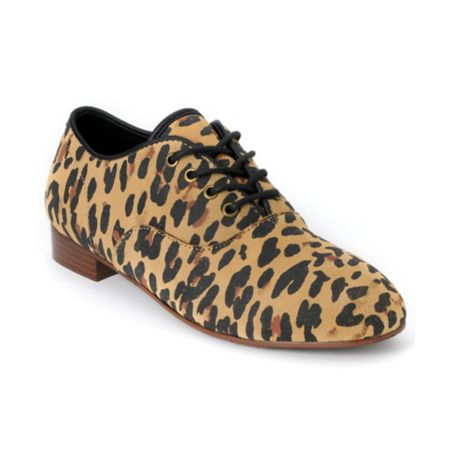 Obey x Generic Surplus Dury Leopard Print Suede Girls Shoe