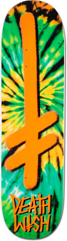 Deathwish Gang Logo Orange Tie Dye 8.25 Skateboard Deck
