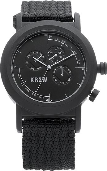 KR3W Black Navigator Analog Watch