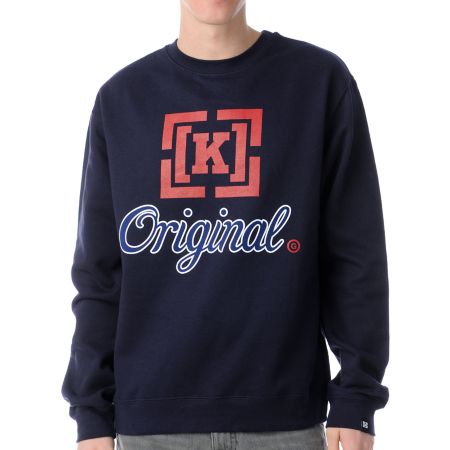 KR3W Original 3 Navy Blue Crew Neck Sweatshirt