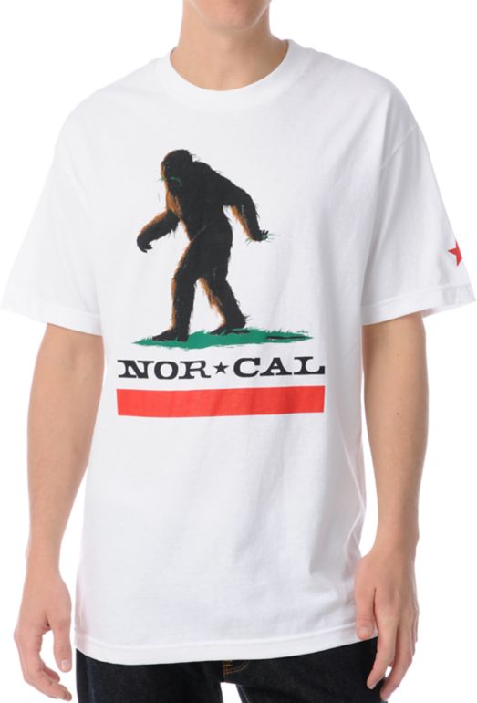 Nor Cal Big Foot Country White Tee Shirt