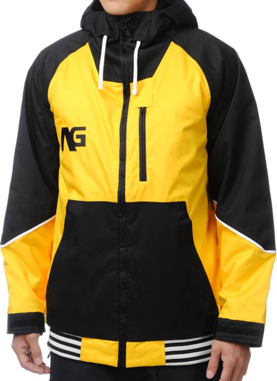 Analog Greed Corp Yellow & Black 10K Snowboard Jacket 2013