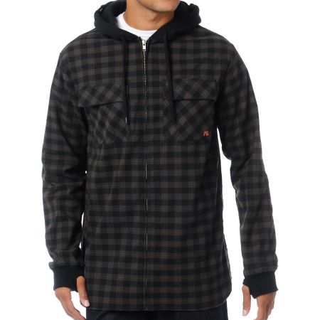 Analog Integrate ATF Plaid Flannel Hoodie