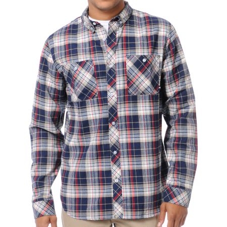 Analog Balance ATF Moon Blue Plaid Flannel Shirt