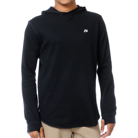 Analog Overlay ATF Black Thermal Knit Hoodie