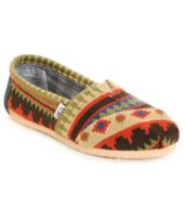 Toms Classics Kilim Pattern Girls Shoe