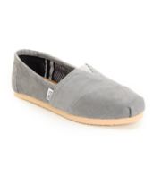 Toms Classics Grey Corduroy Girls Shoes