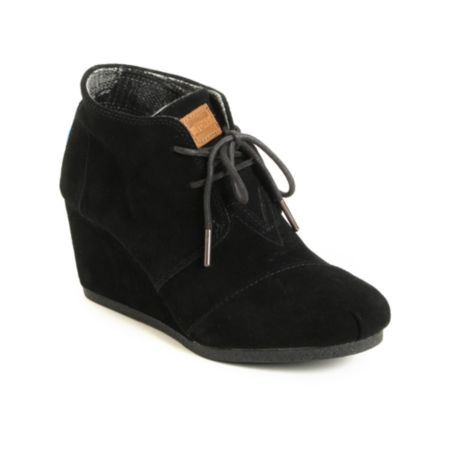 Black Toms Shoes on Toms Black Suede Desert Wedge Shoes At Zumiez   Pdp