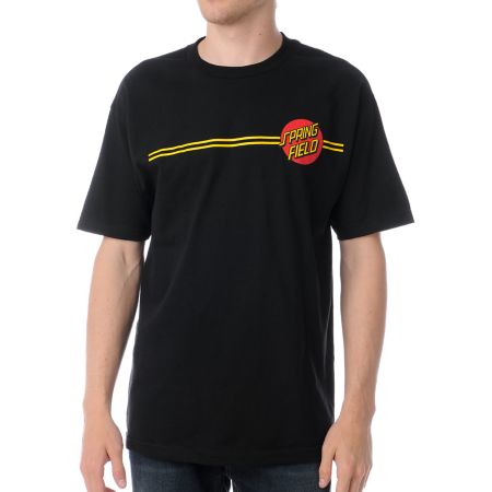 Santa Cruz The Simpsons Springfield Dot Black Tee Shirt