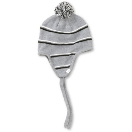 Coal Jonas Grey Earflap Pom Beanie