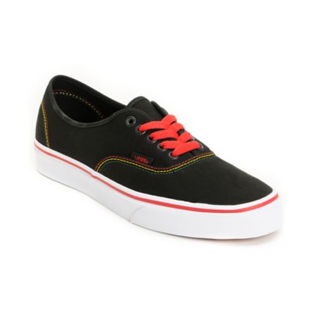 Vans Authentic Black & Rasta Shoe