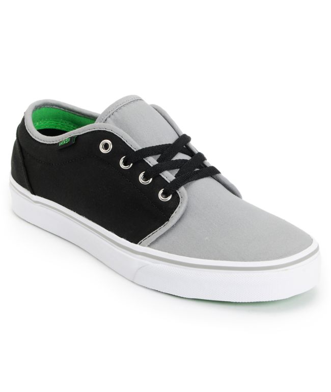 Vans 106 Vulc Dove Grey & Black Skate Shoe