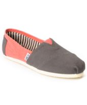 Toms Classics Ash & Georgia Peach Girls Shoe