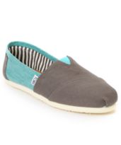 Toms Classics Ash & Ceramic Blue Girls Shoe