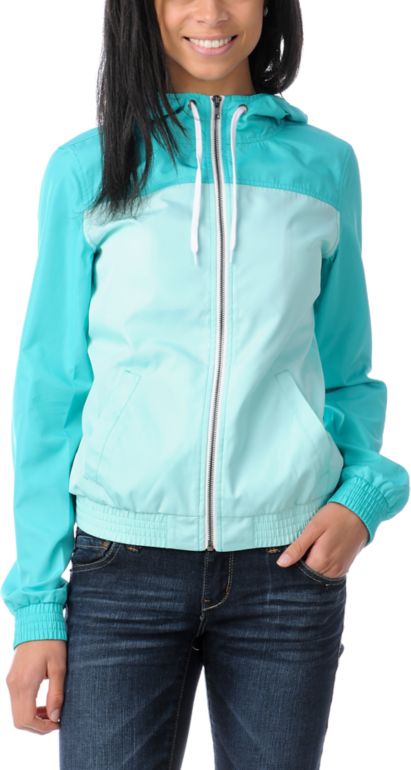 Zine Girls Ceramic & Aruba Blue Windbreaker Jacket