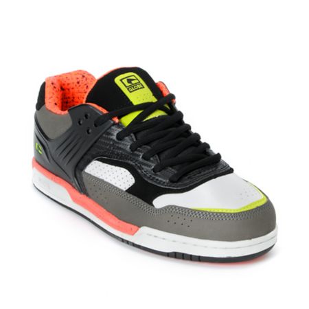 Globe Shoes Barracuda Black, Lime & Fluorescent Red Skate Shoe
