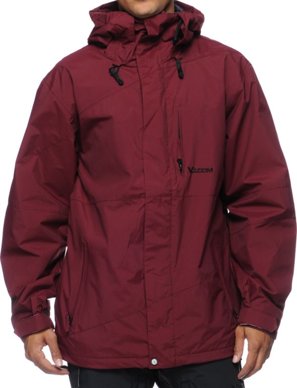 Volcom Ekin Maroon 10K Snowboard Jacket 2013