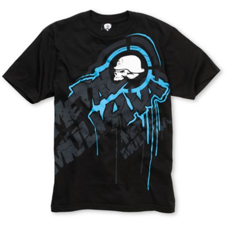 Metal Mulisha Boys Drain Black & Blue Tee Shirt