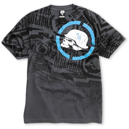 Metal Mulisha Boys Jolt Charcoal & Blue Tee Shirt