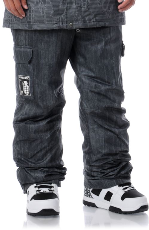 Grenade Army Corps Black Denim 8K Snowboard Pants