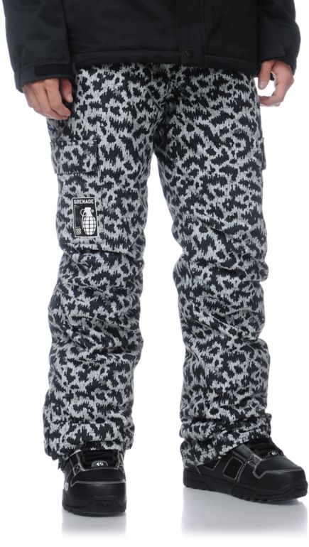 Grenade Army Corps Print Grey 10K Snowboard Pants 2013