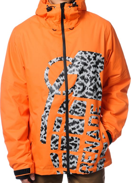 Grenade Exploiter 2013 Orange 10K Snowboard Jacket