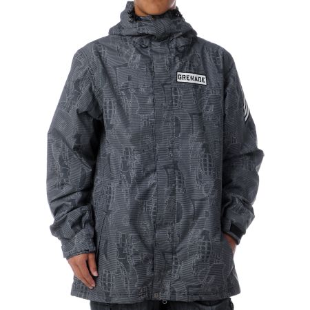 Grenade Riot Code 8K Grey Snowboard Jacket 2013