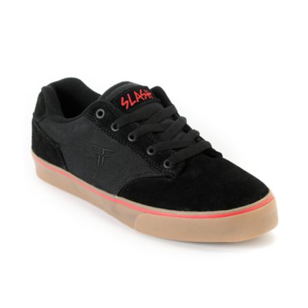 Fallen Slash Black & Red Skate Shoe
