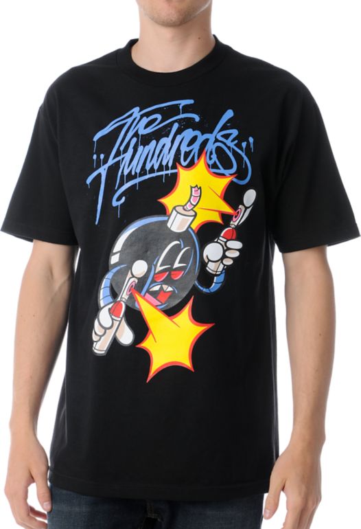 The Hundreds x The Seventh Letter Adam Rime Black Tee Shirt