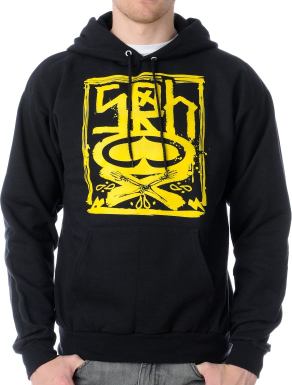 SRH Warning Sign Black & Yellow Pullover Hoodie