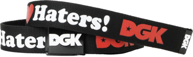 DGK I Love Haters Scout Black & Red Web Belt