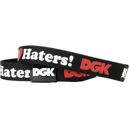 DGK I Love Haters Scout Black & Red Web Belt 