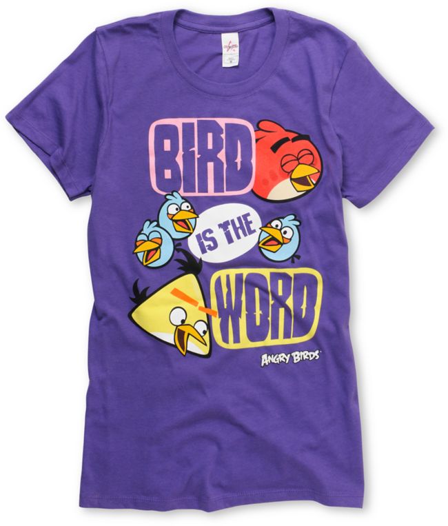 Angry Birds Girls Talking Bout Purple Tee Shirt