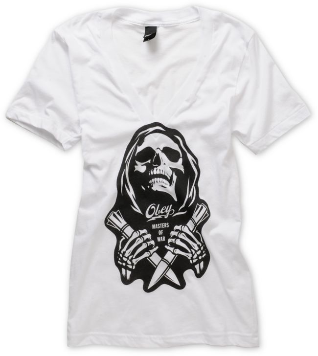 Obey Girls Masters Of War V-Neck Tee