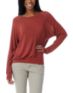 Obey Thayer Boyfriend Fit Rust Red Raglan Top