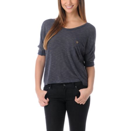 Obey Thayer Slate Grey Dolman Top