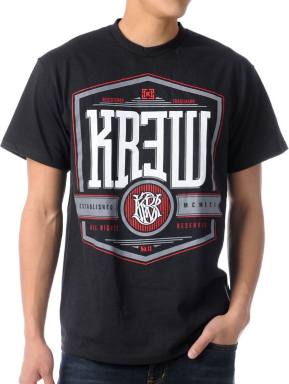KR3W Trophy Black Tee Shirt