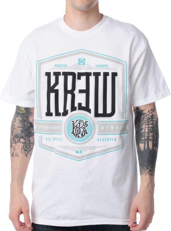 KR3W Trophy White Tee Shirt