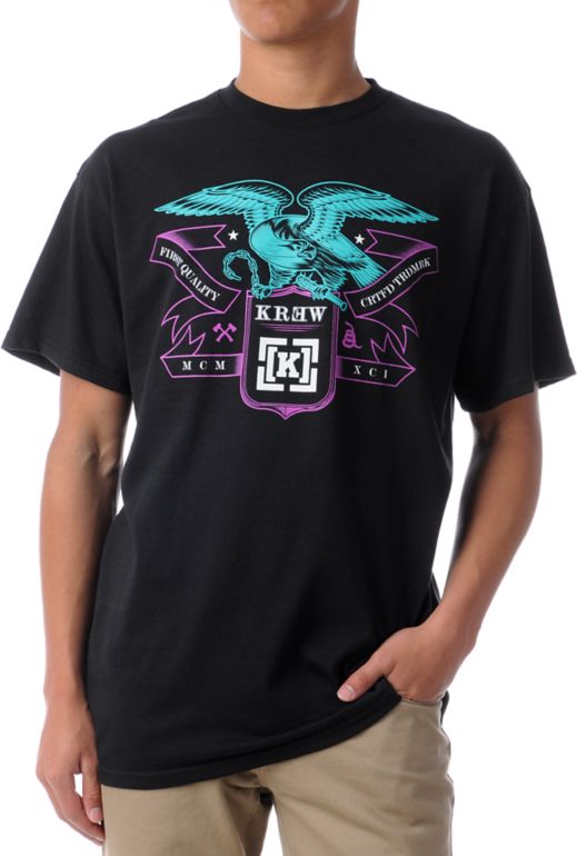 KR3W Leagle Black Tee Shirt