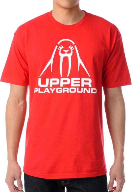 Upper Playground Up Logo Red Tee Shirt