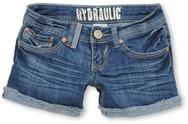 Hydraulic Jeans Beth 2.5" Light Blue Cuffed Denim Shorts